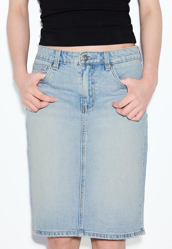 Denim mini etek - Görsel 7