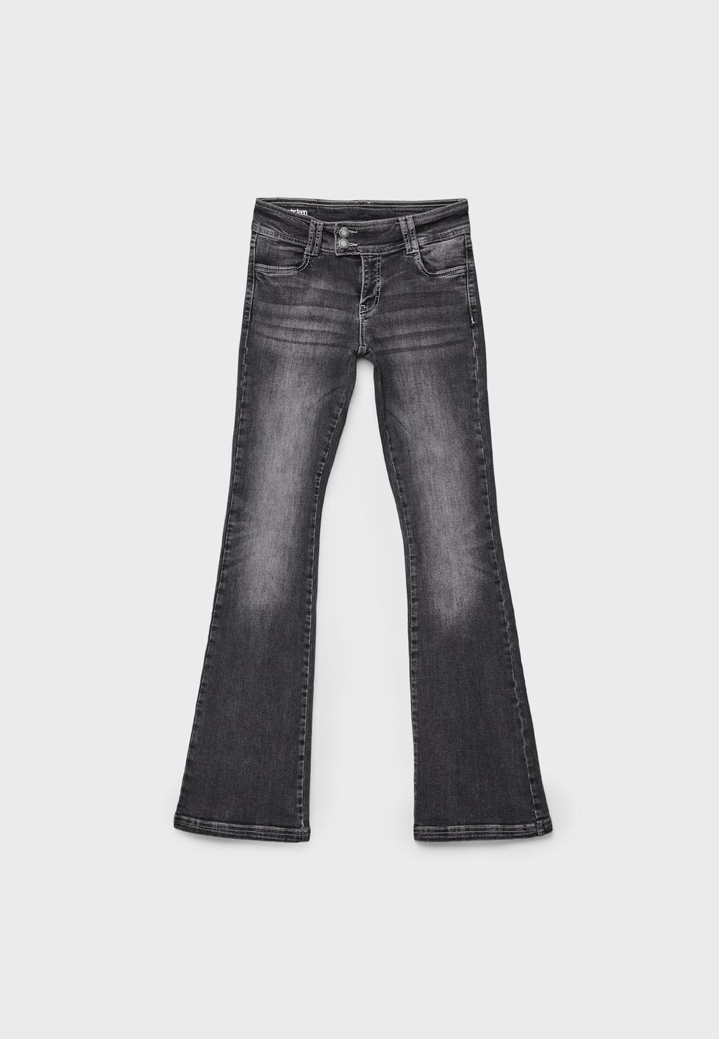 Low-rise bootcut jeans with studs