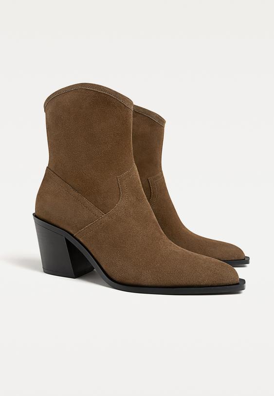 cowboy ankle boots made of leather