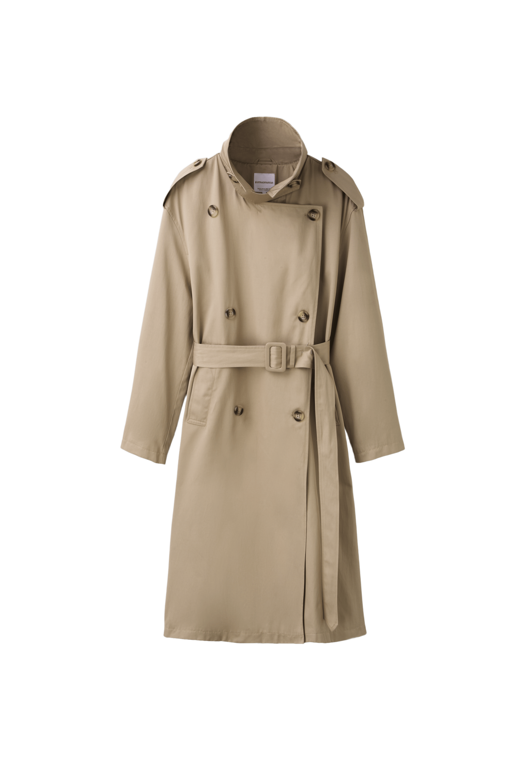 Long basic trench coat — Beige