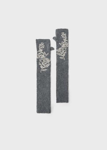 Beaded mittens — Dark grey 1