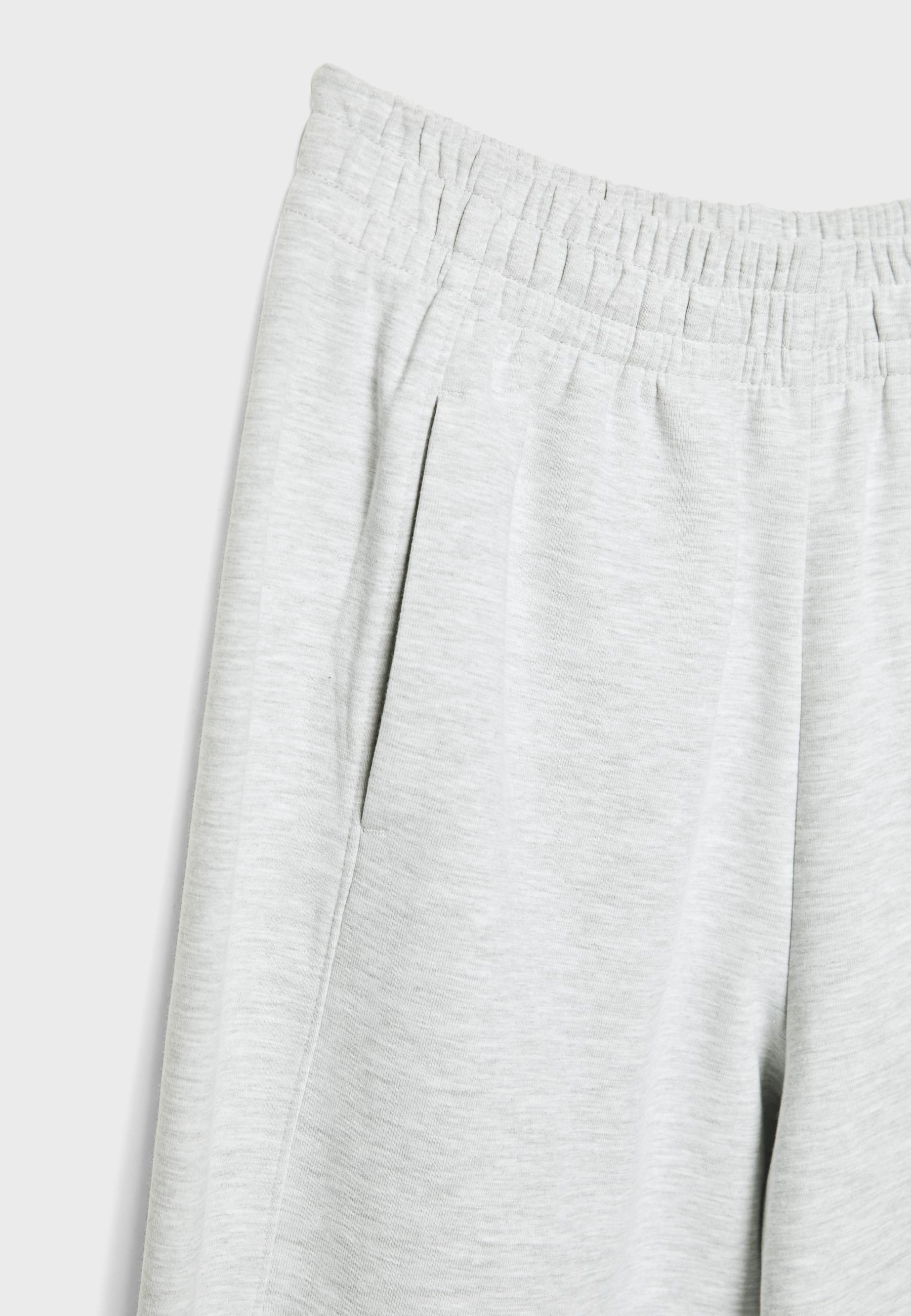 Barrel jogger trousers — Grey melange