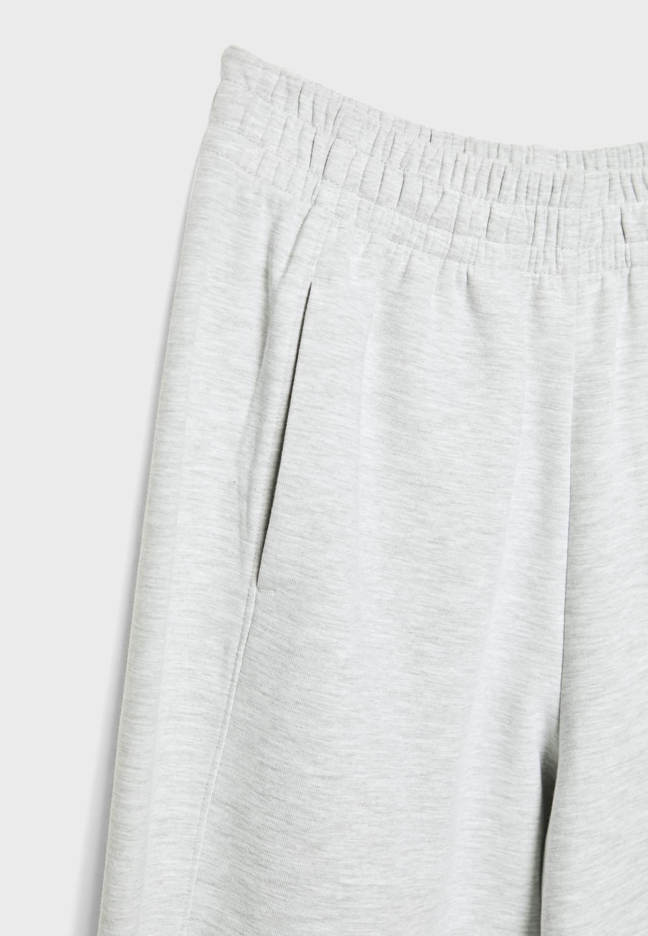 Barrel jogger trousers — Grey melange