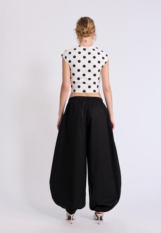 pantalon volumen popelin