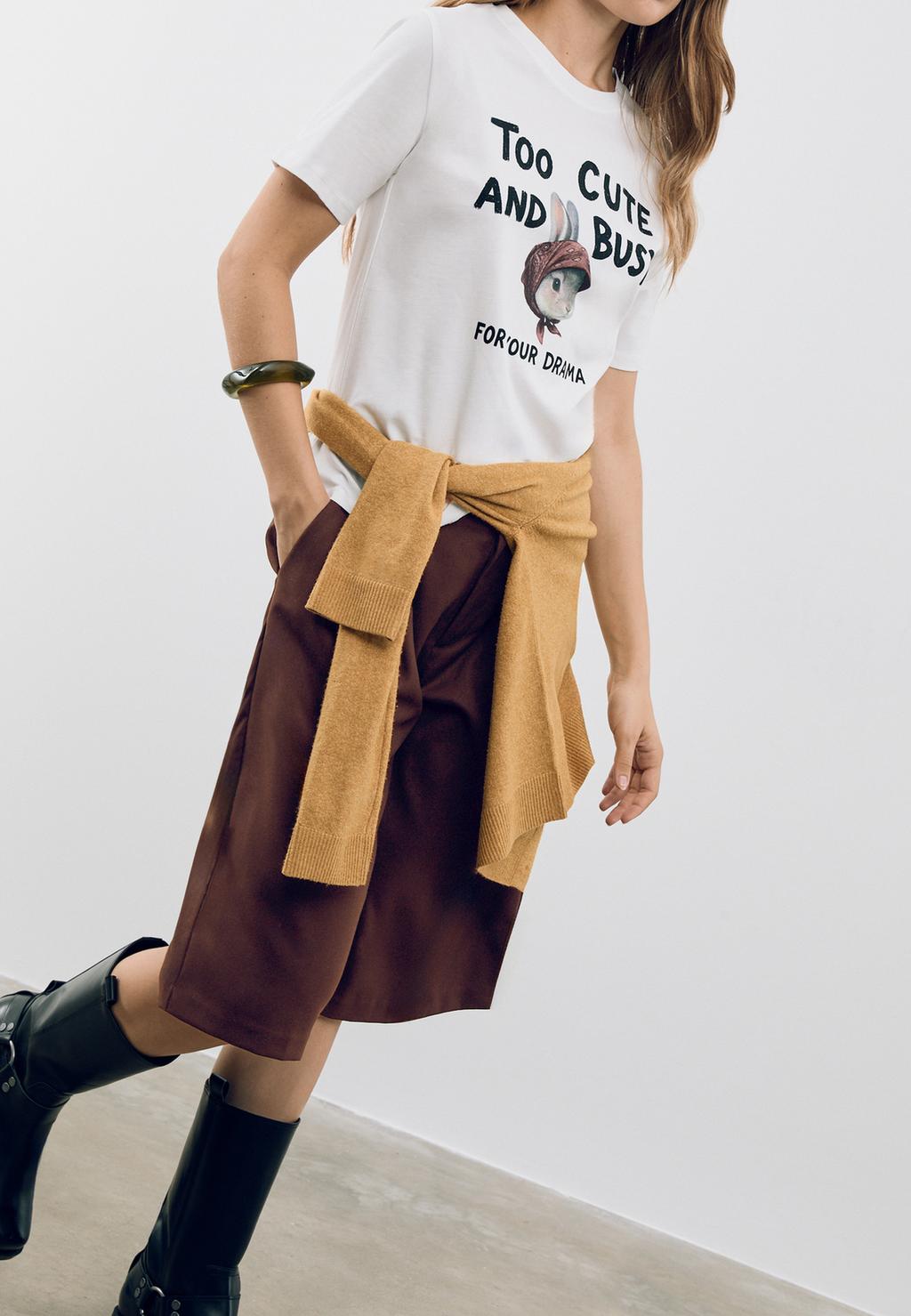 Regular fit rabbit shirt