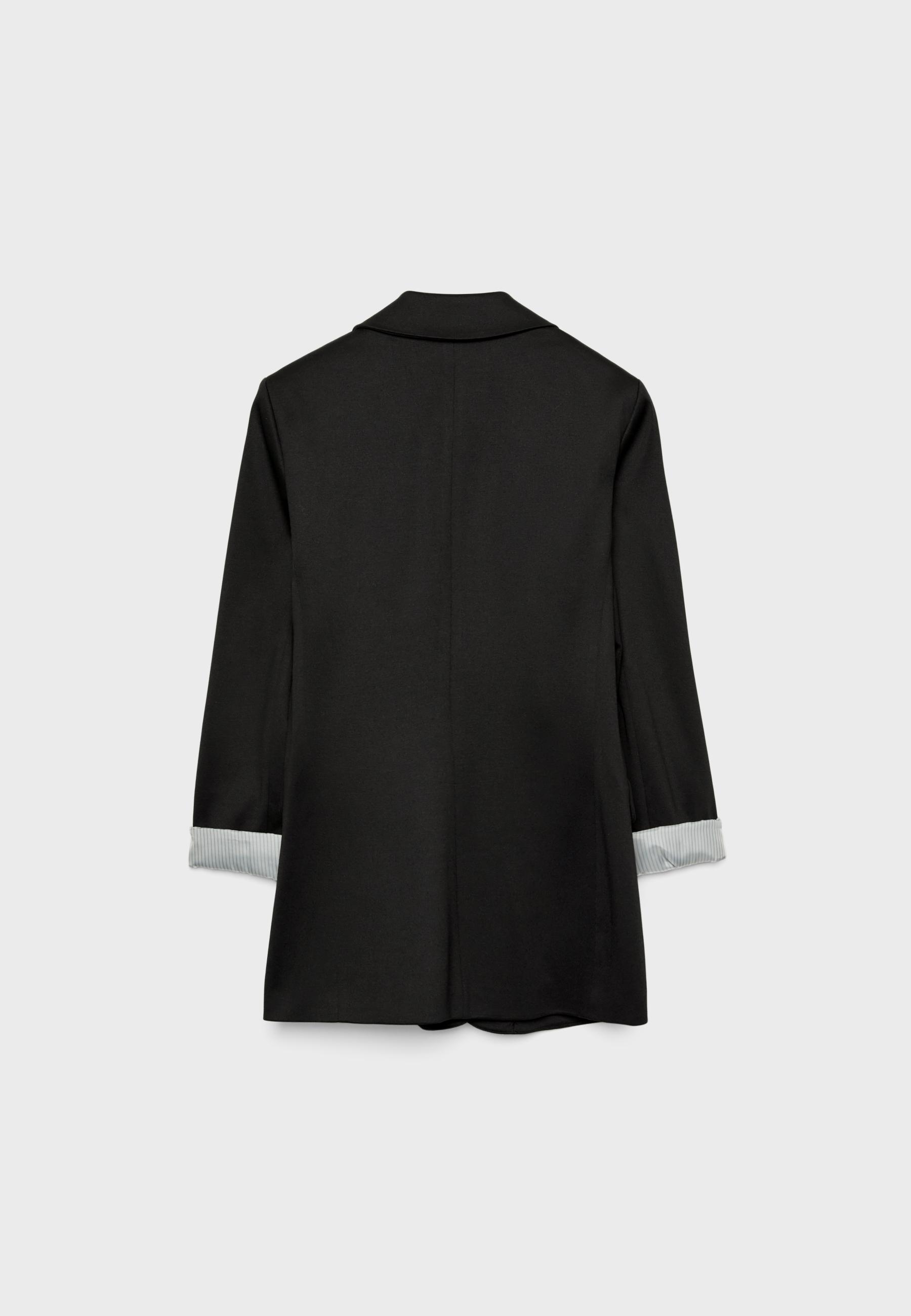 Basic knit blazer — Black