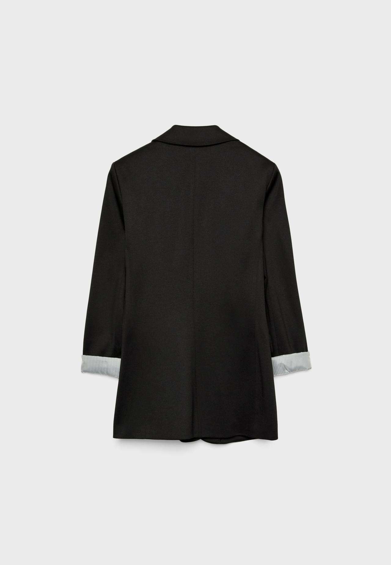 Basic knit blazer — Black