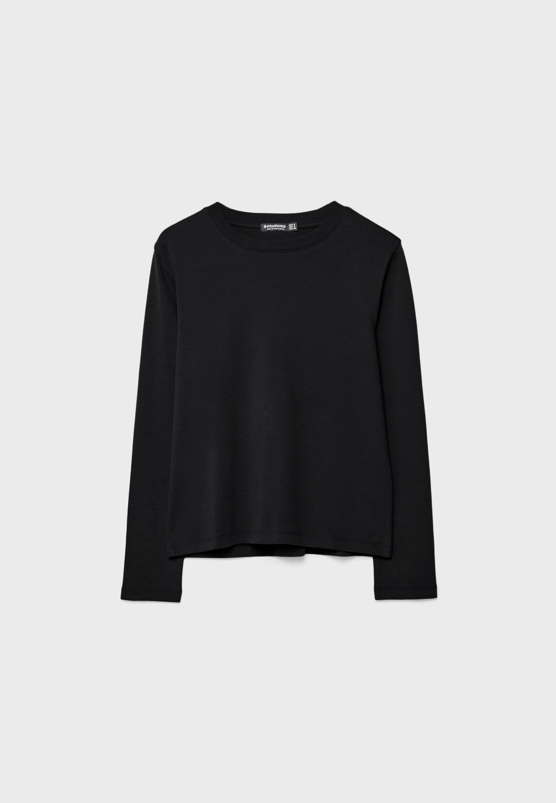 Basic regular fit cotton T-shirt — Black
