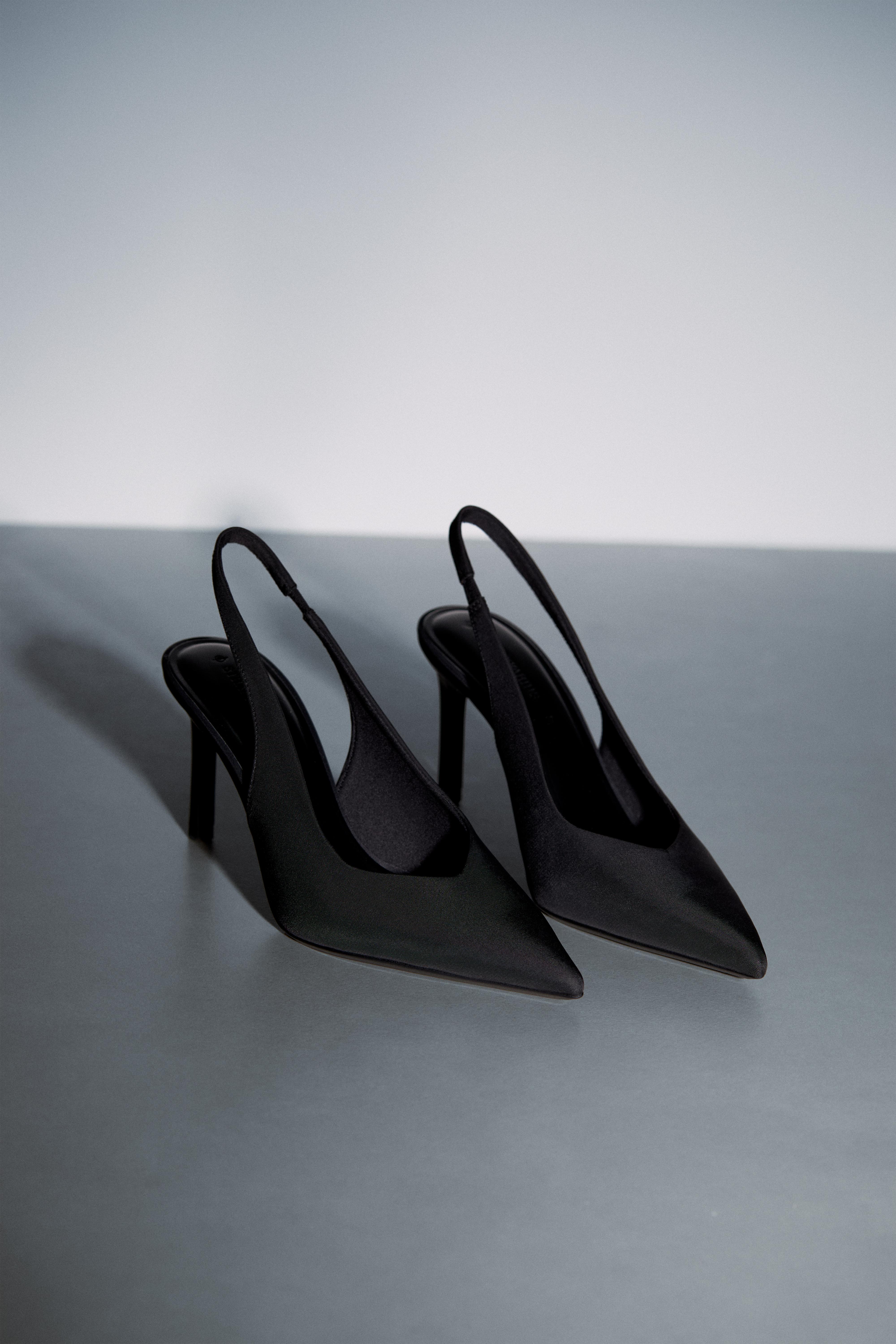 Basic slingback shoes — BLACK