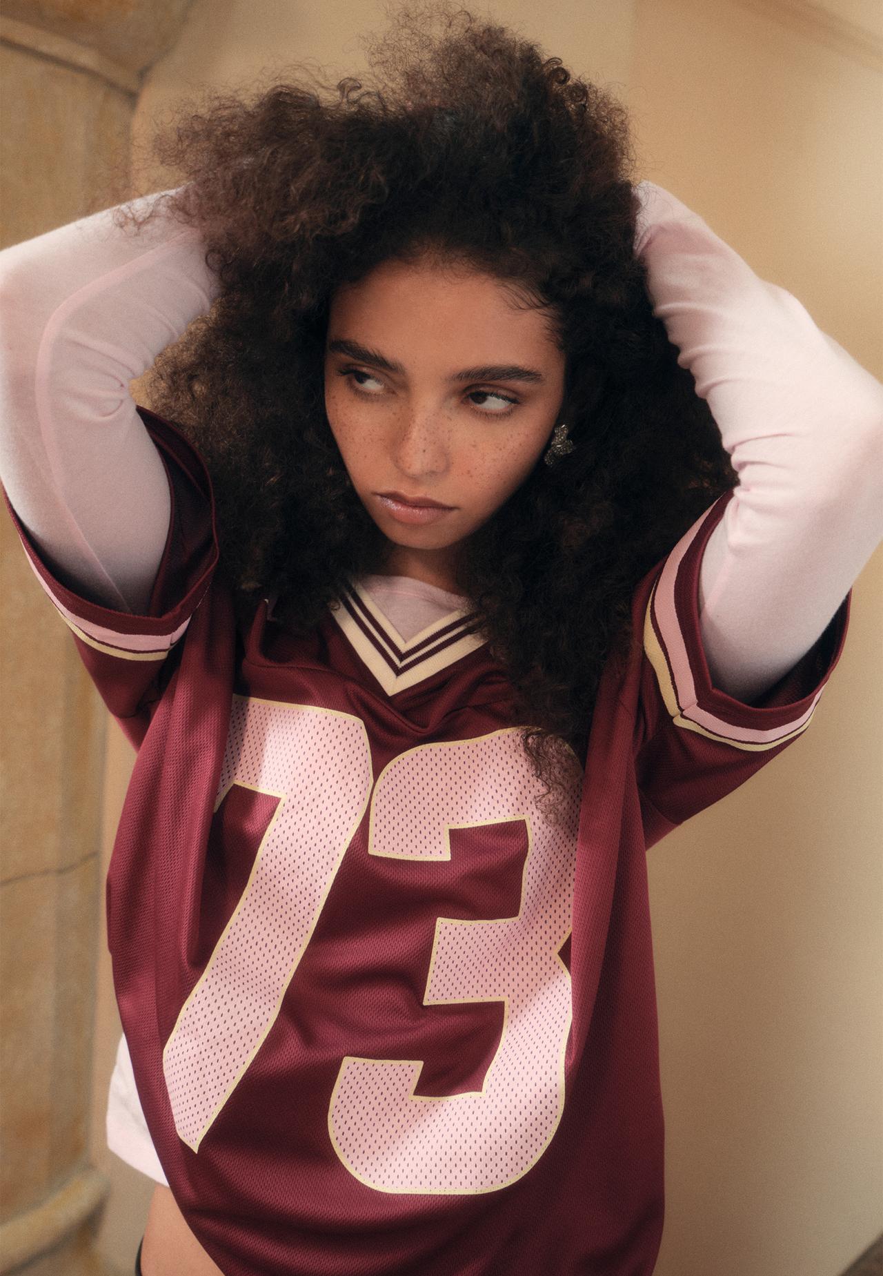 Oversize numbers T-shirt — Purple