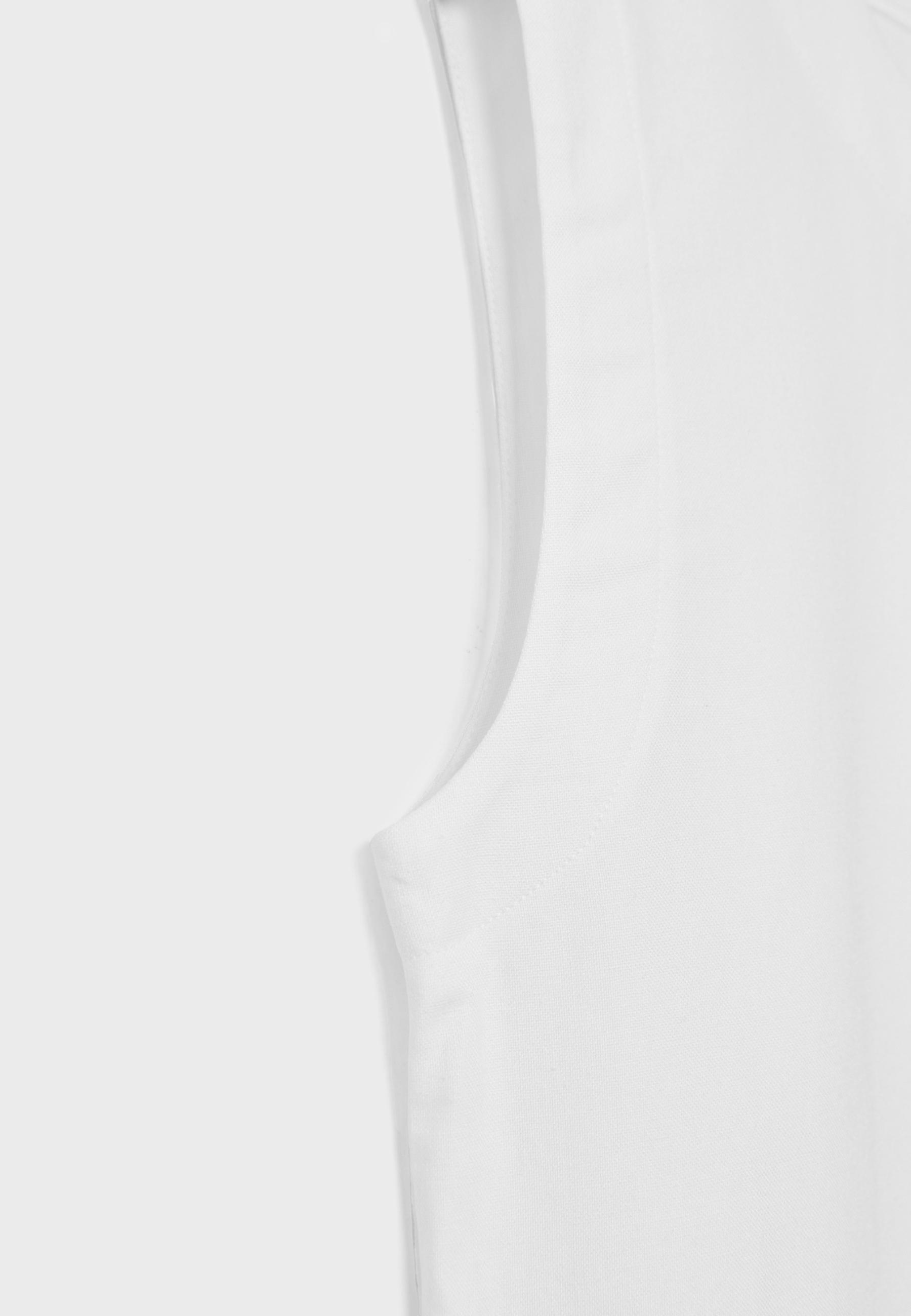 Linen effect racerback top — White