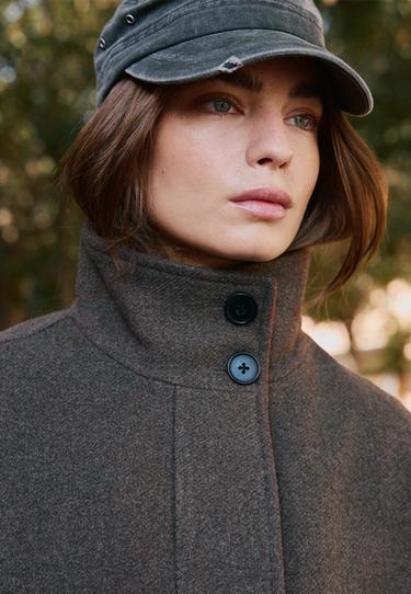Wool blend cape coat — 0-457 6