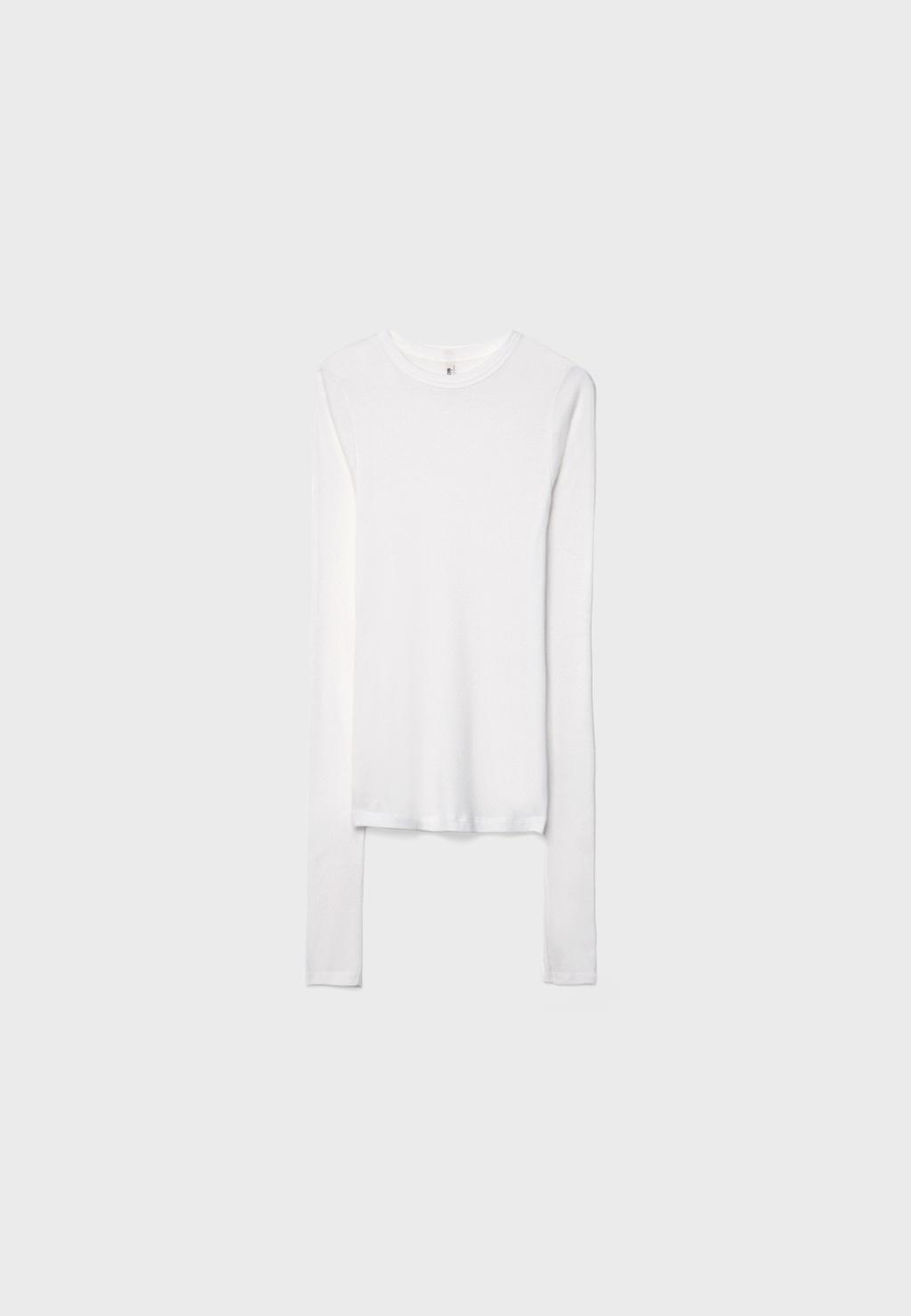 تيشرت مضلع بأكمام طويلة