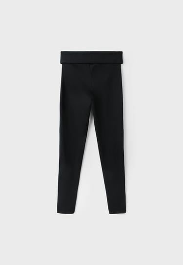 Turn-down waist leggings — Black 8