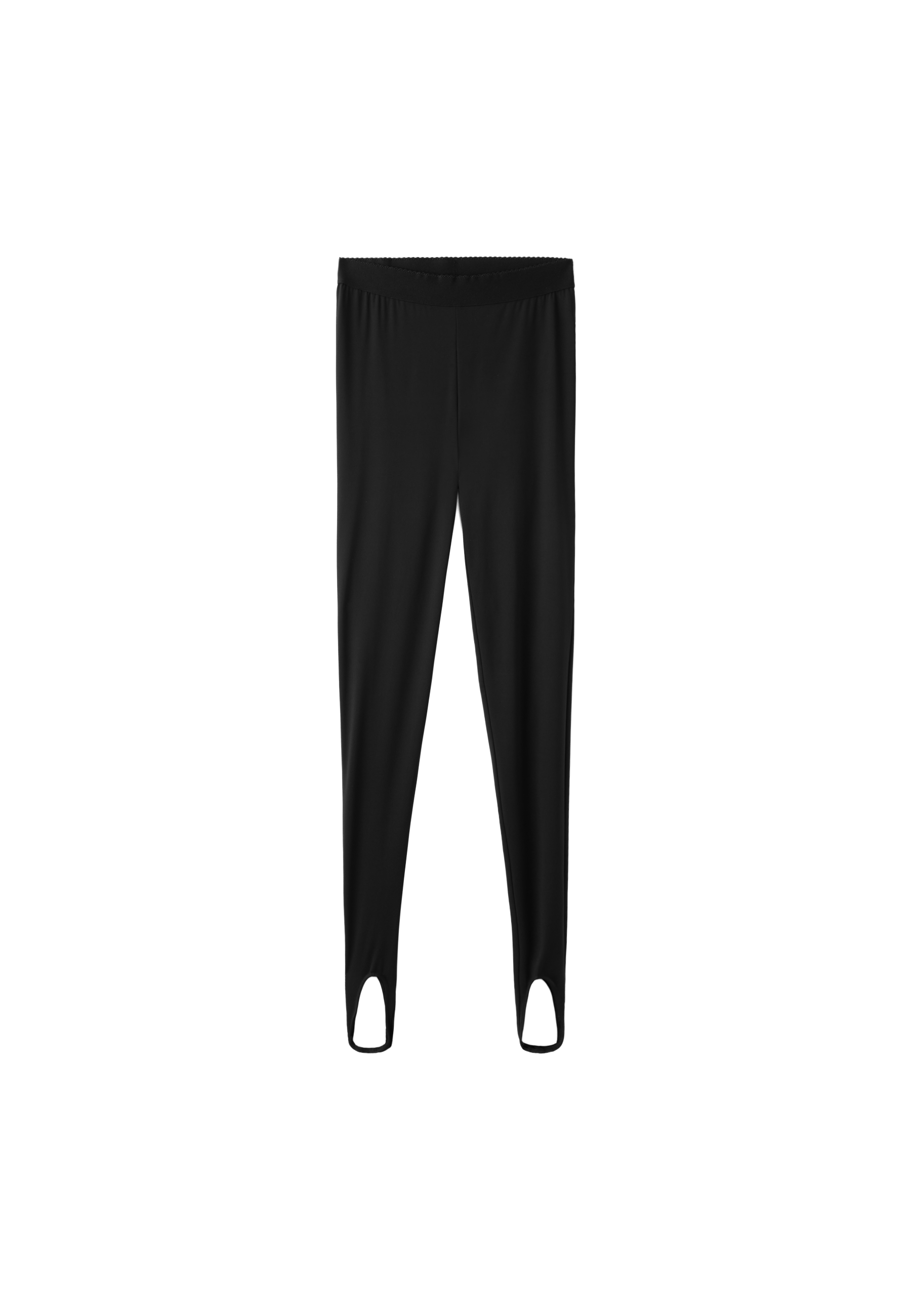 High-waist stirrup leggings — Black