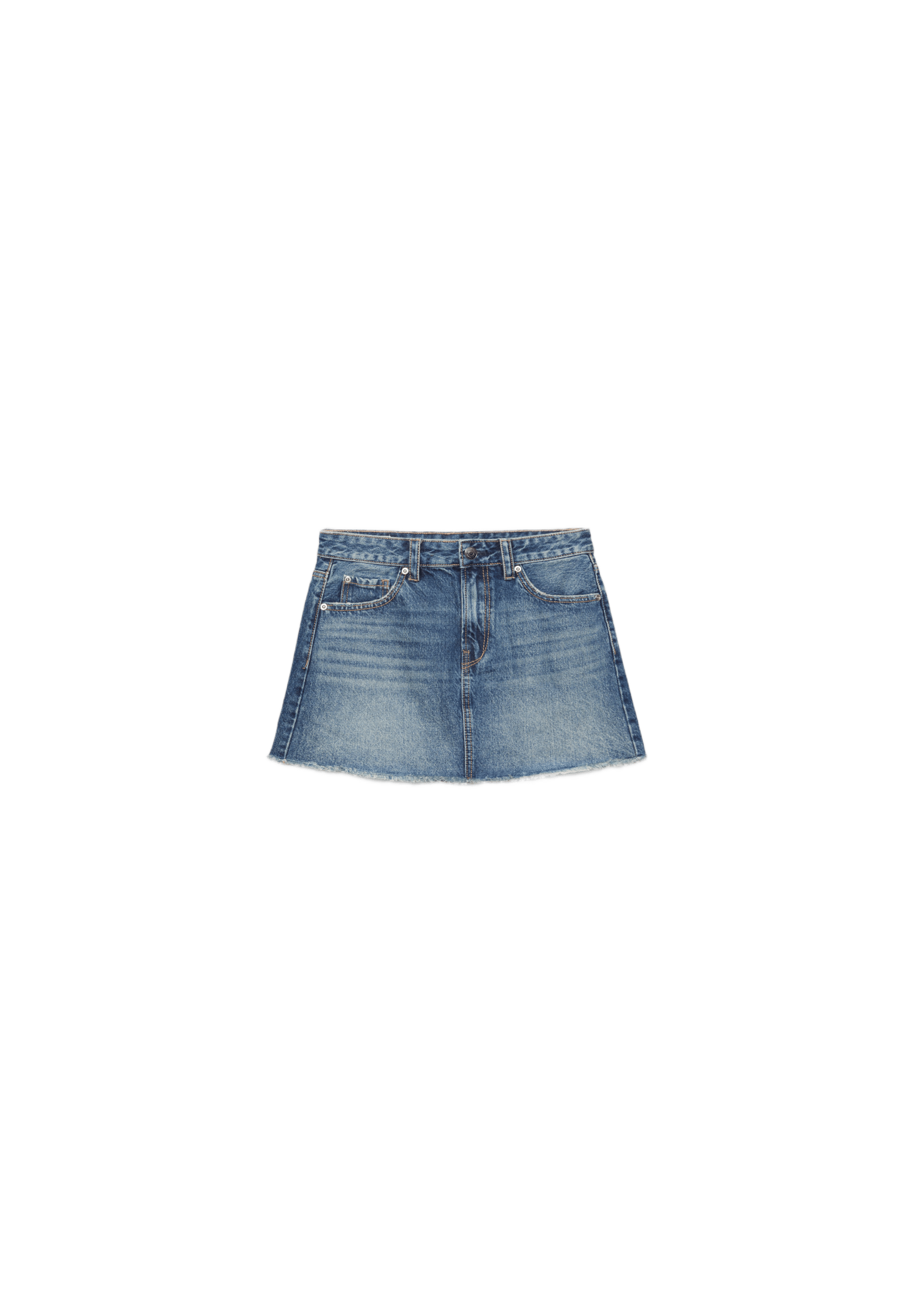 D60 denim mini skirt — MEDIUM DENIM WASH
