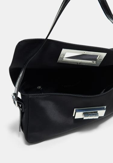 Shoulder bag with metal closure — Black 5