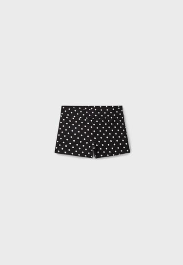 Polka dot mini shorts — Black 7