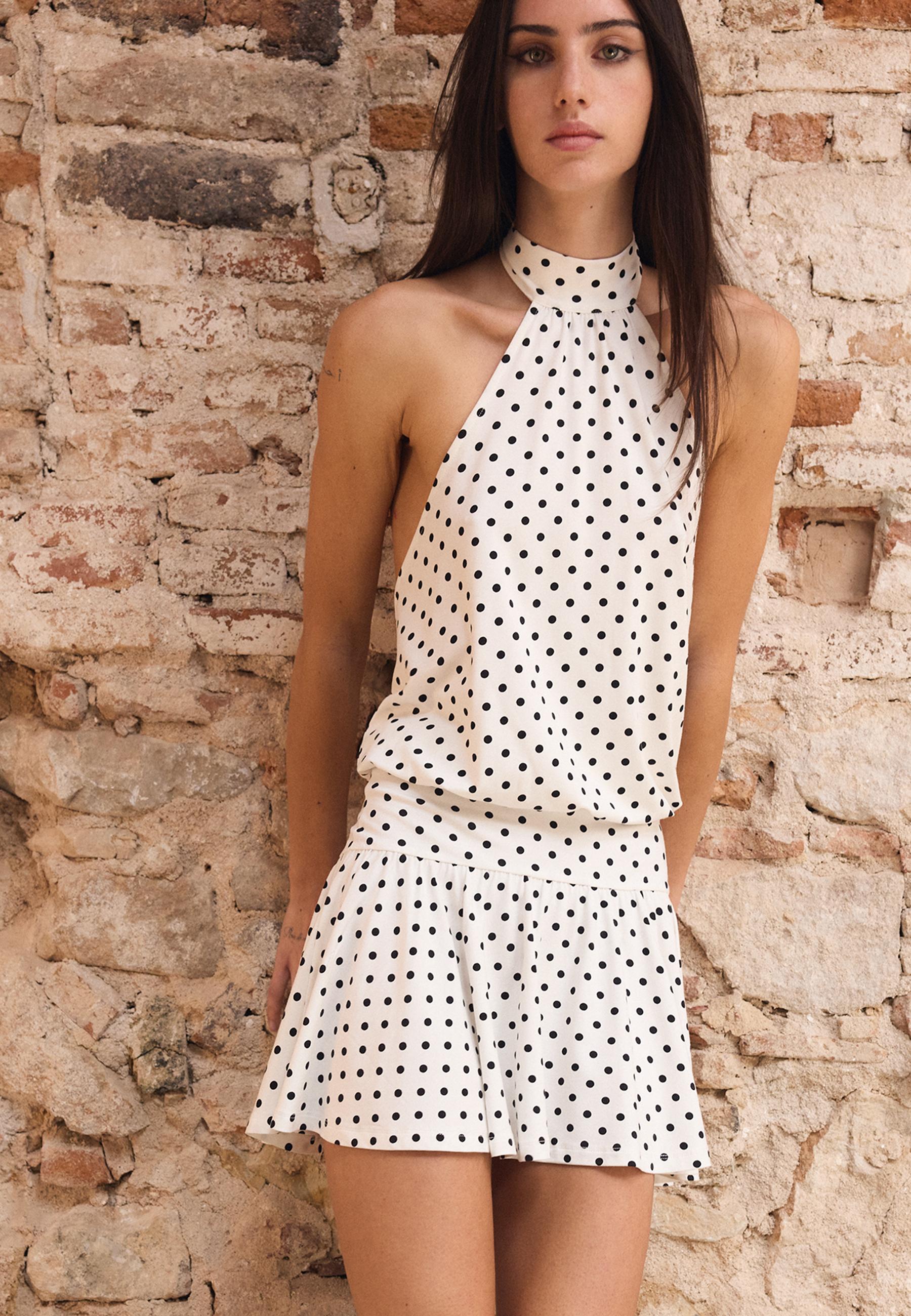 Halter dress — GREY DENIM WASH