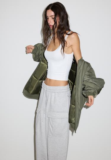 Oversize bomber jacket — Khaki 2