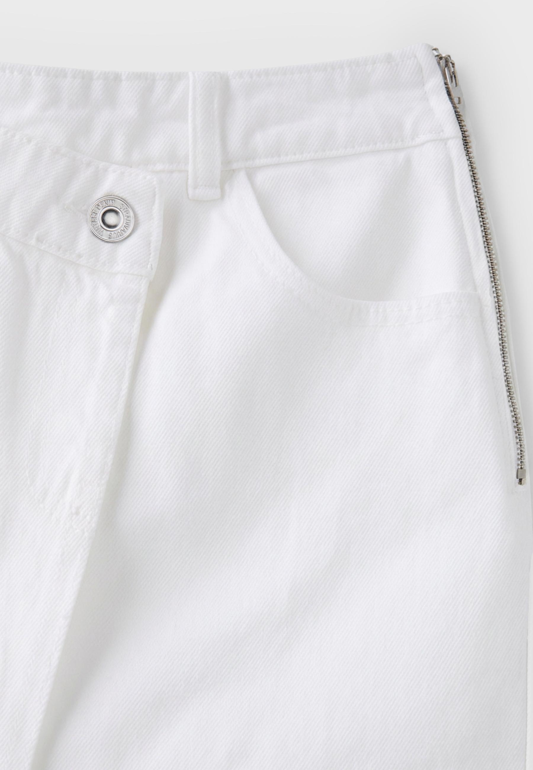 Crossover denim skort — Vanilla