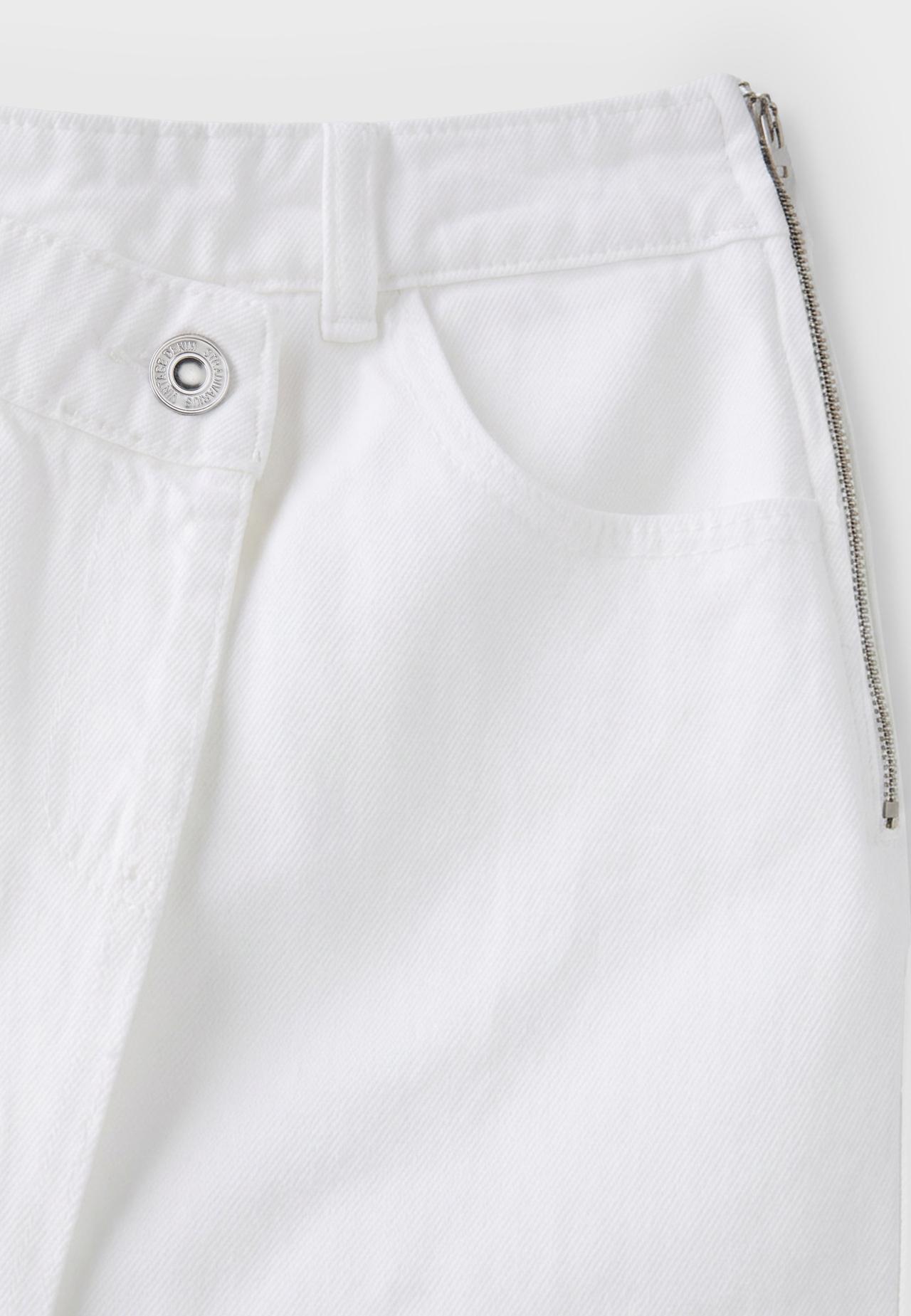 Crossover denim skort — Vanilla