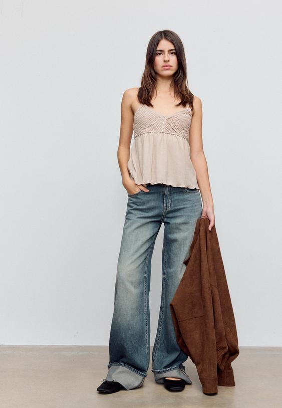 top crochet volantes