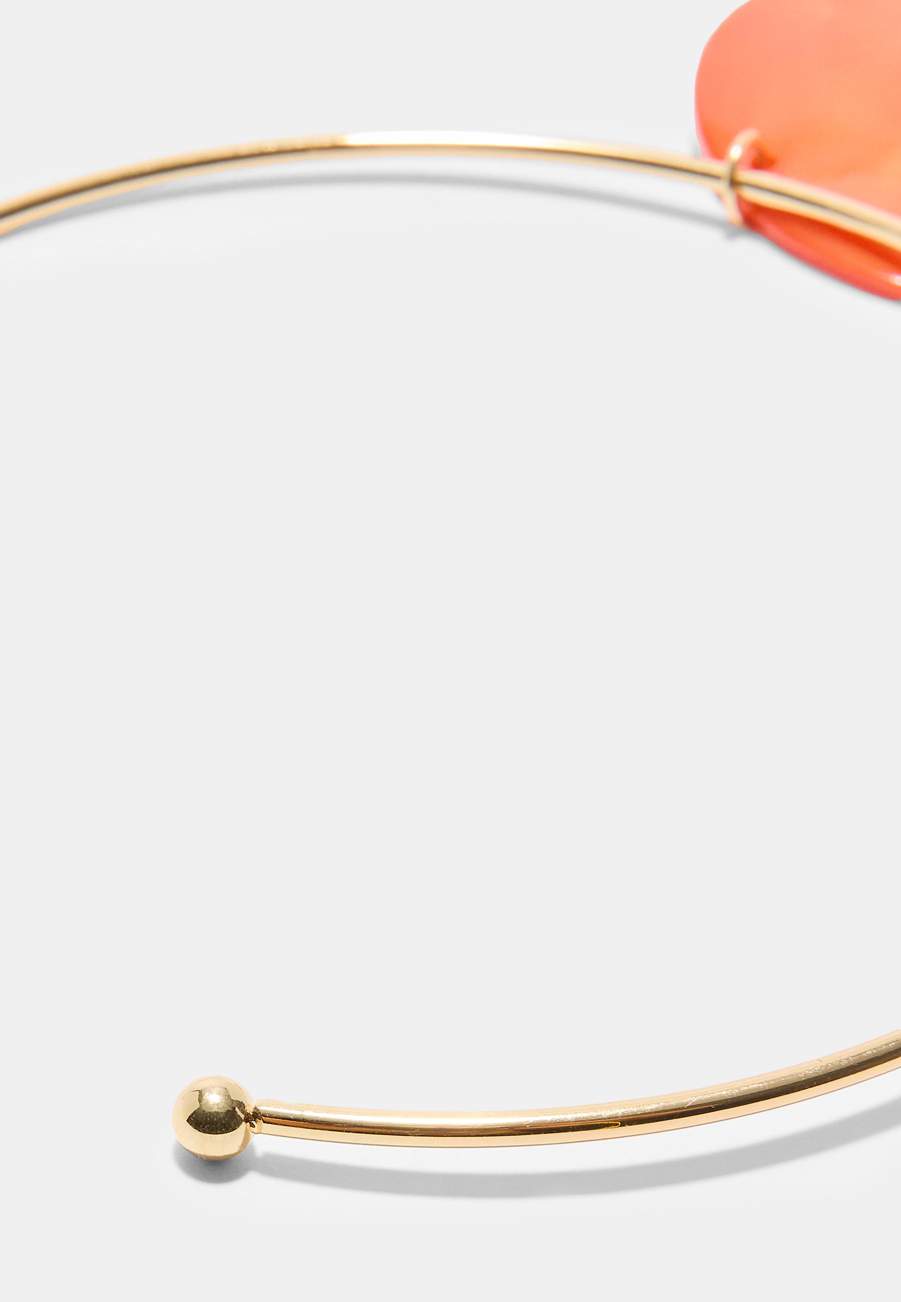 Mother-of-pearl effect choker necklace - Women's fashion