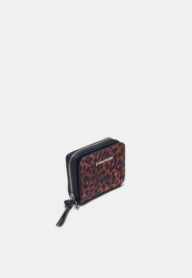 Leopard print card holder purse — Brown 2