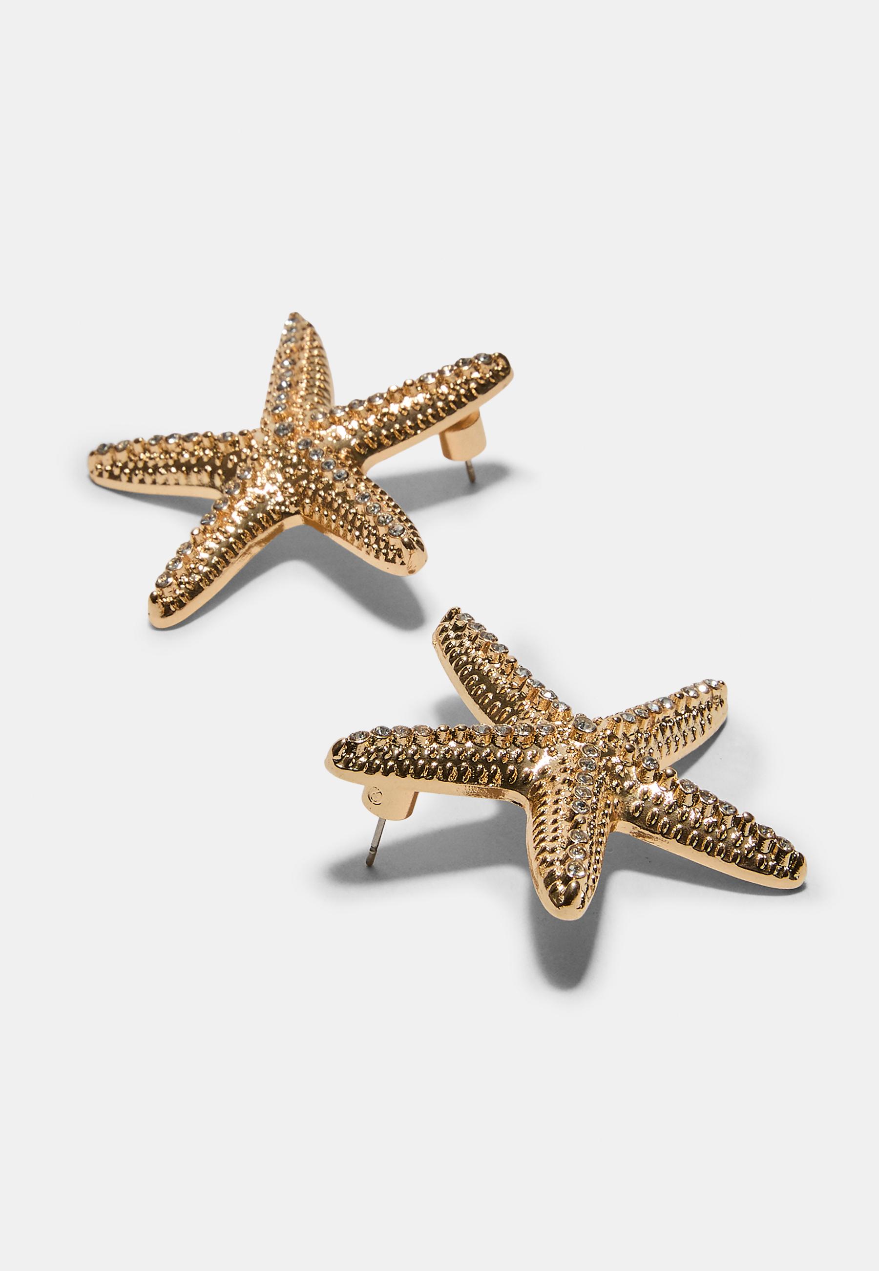 Starfish earrings — Gold
