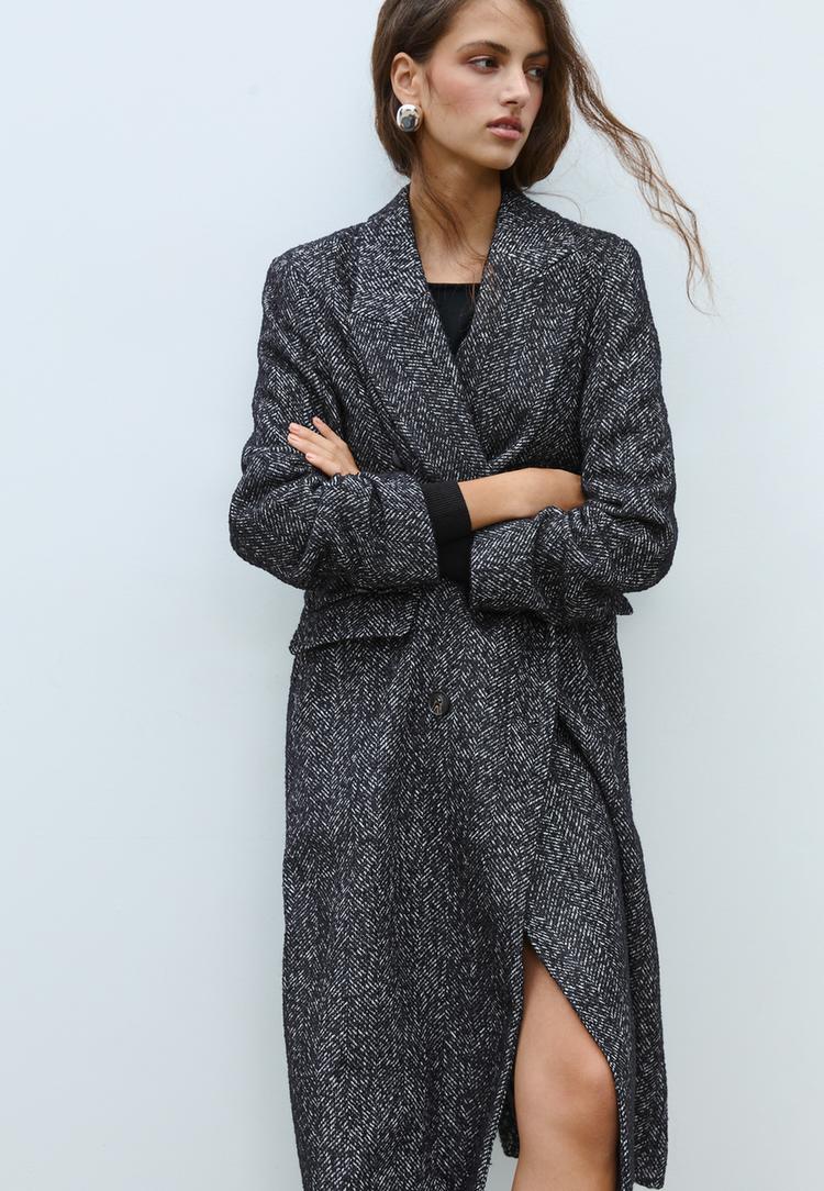 oversize herringbone coat