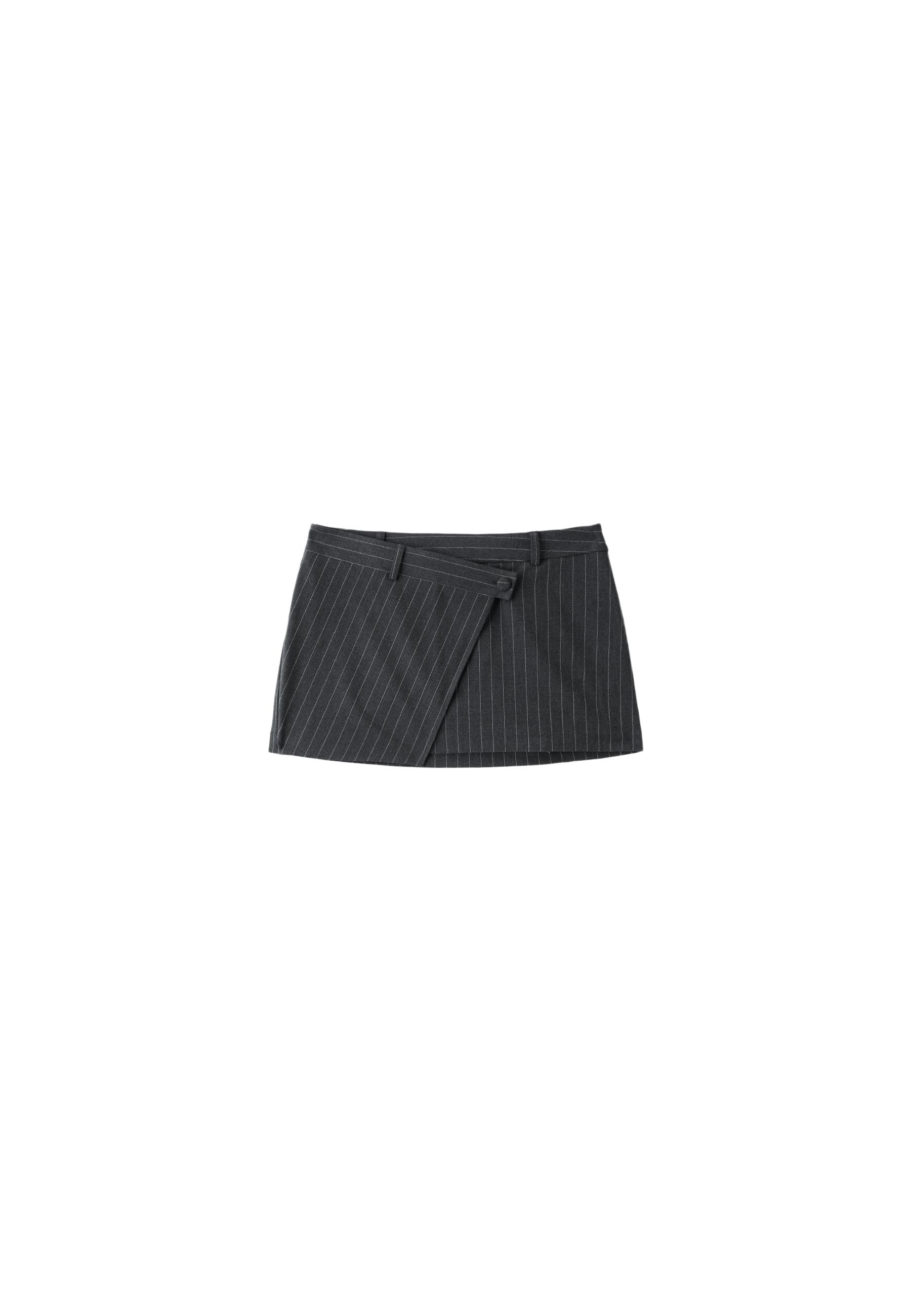Crossover mini skort — Dark grey