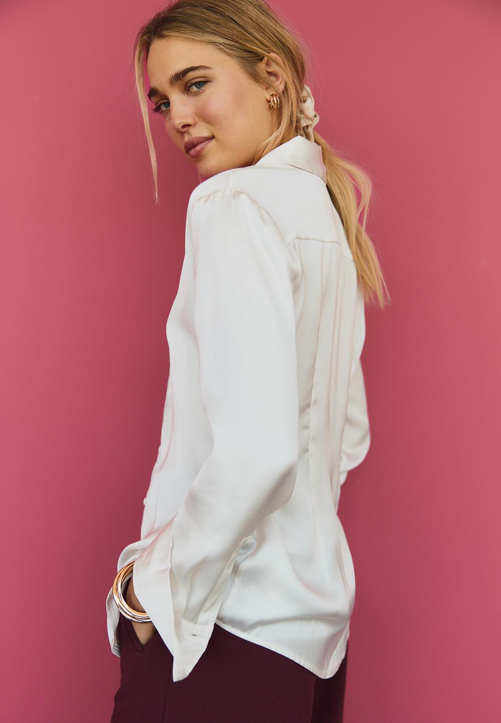 Camisa básica satinada
