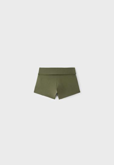 Turn-up mini shorts — Khaki 7
