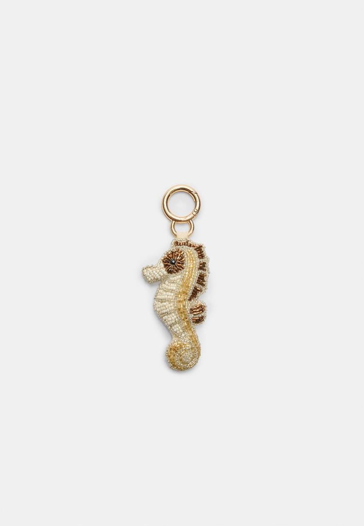 Stradivarius Breloc Charm Căluț De Mare Auriu Os