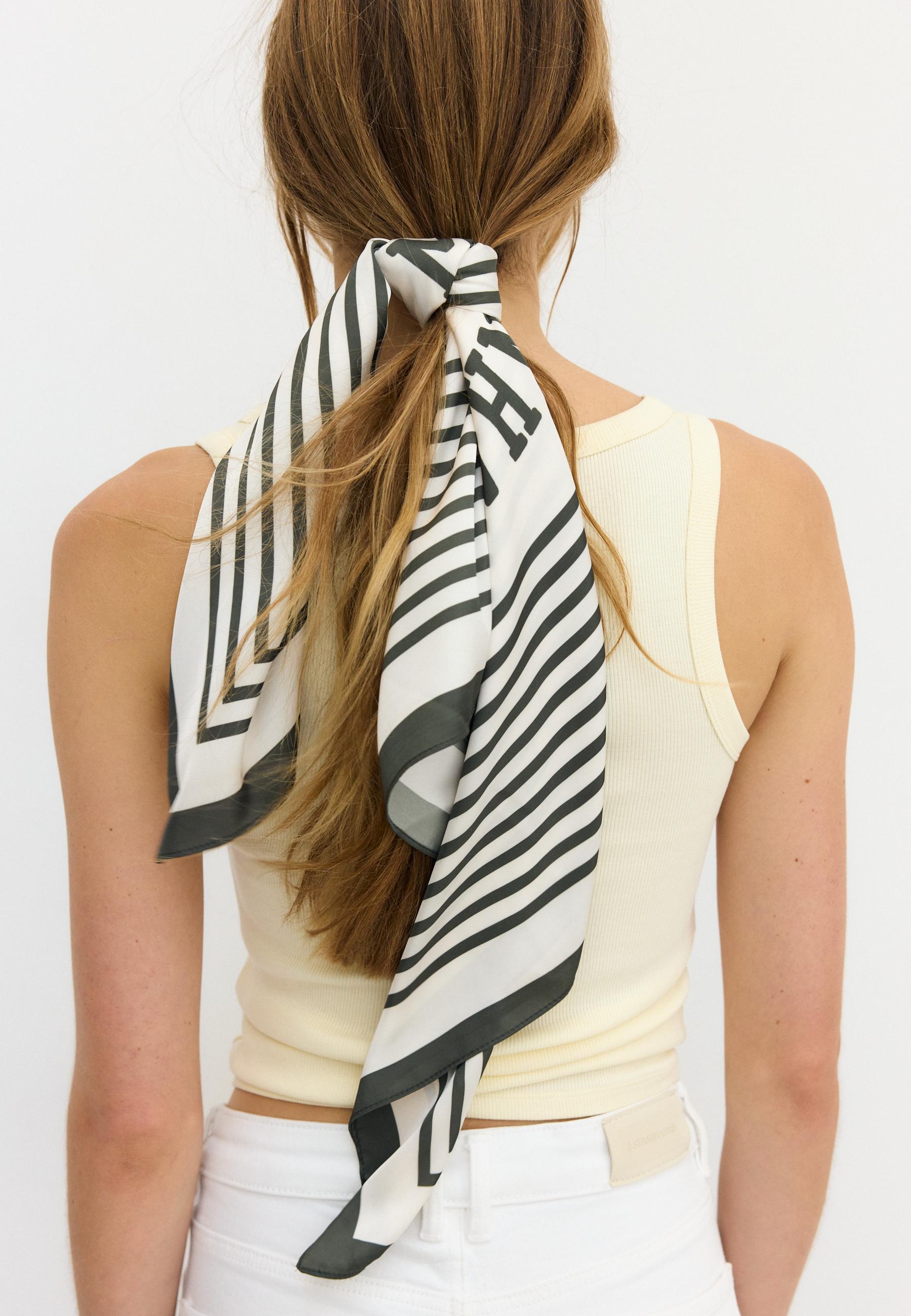 Manhattan striped scarf — Khaki