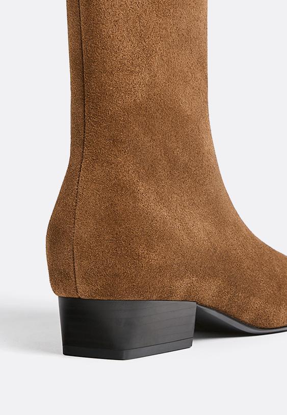 flat leather ankle boots