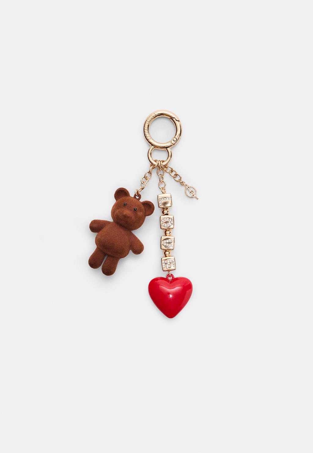 Llavero charm oso metálico