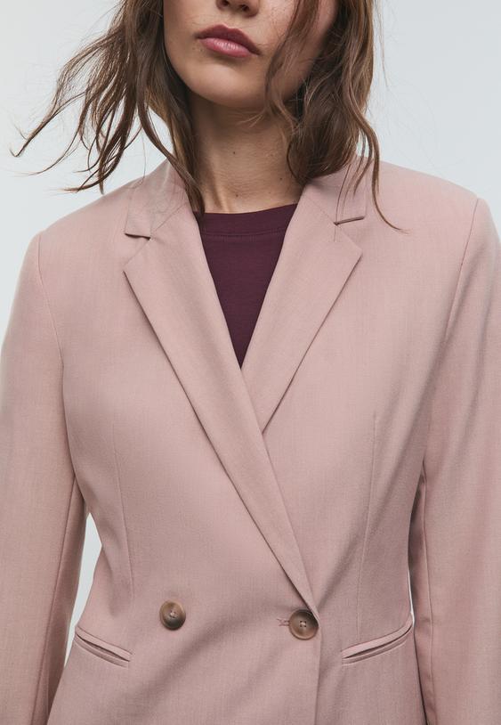 slim fit double breasted blazer