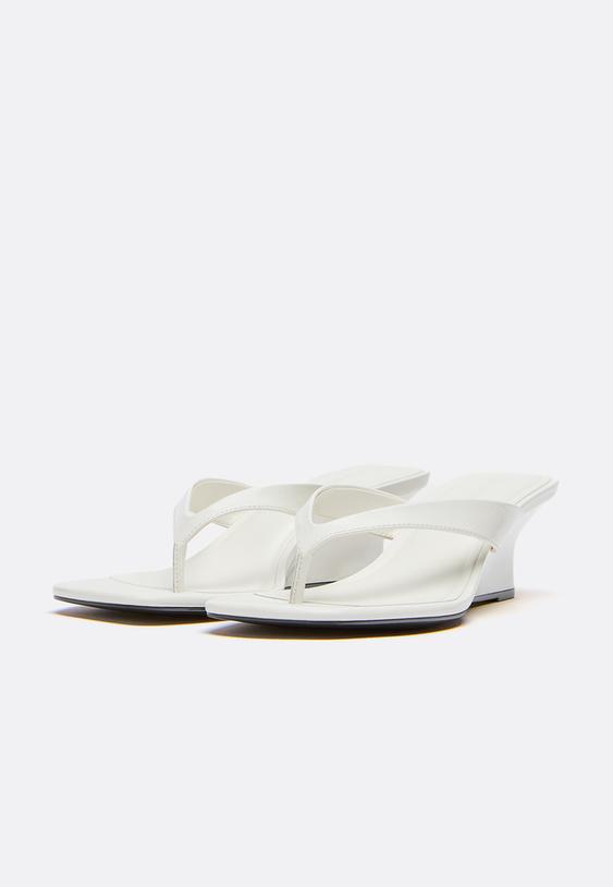 sandalias de cunha thong