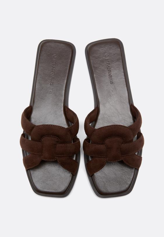 sandalias planas efecto piel