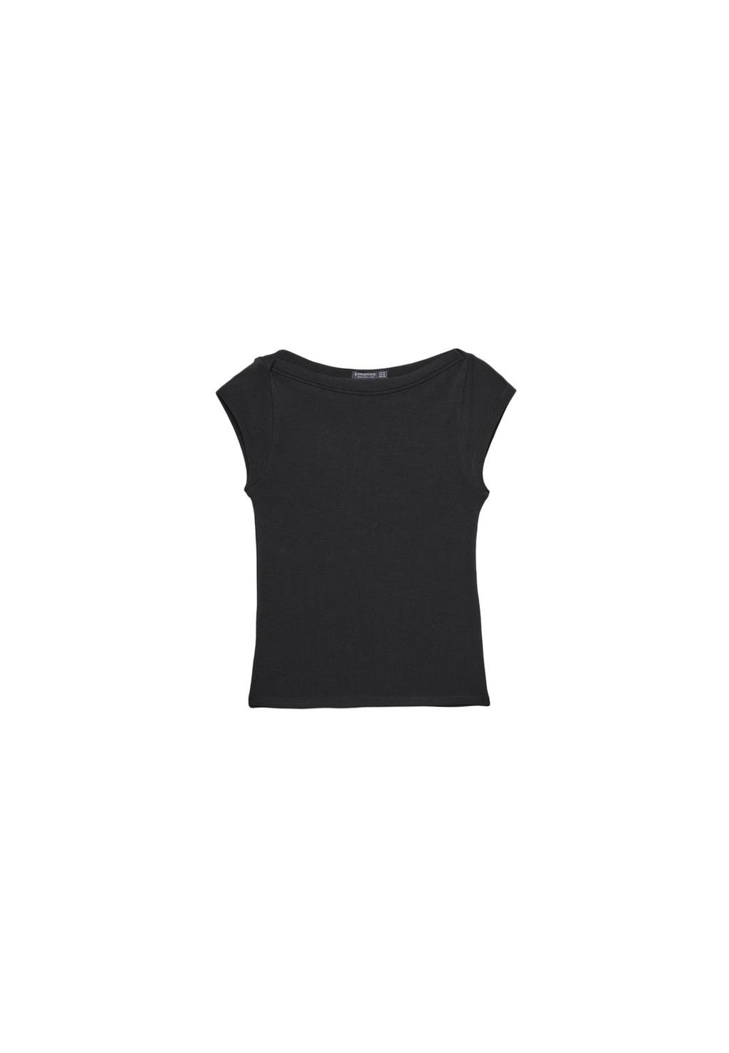 T-shirt basique col bateau