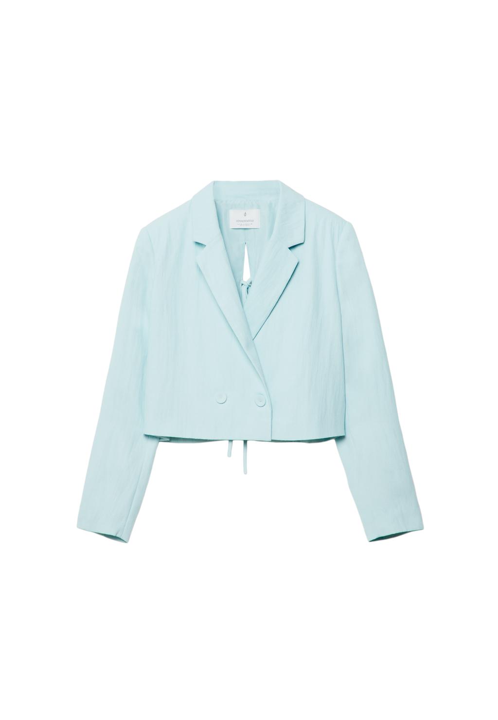 Veste courte à nœuds au dos