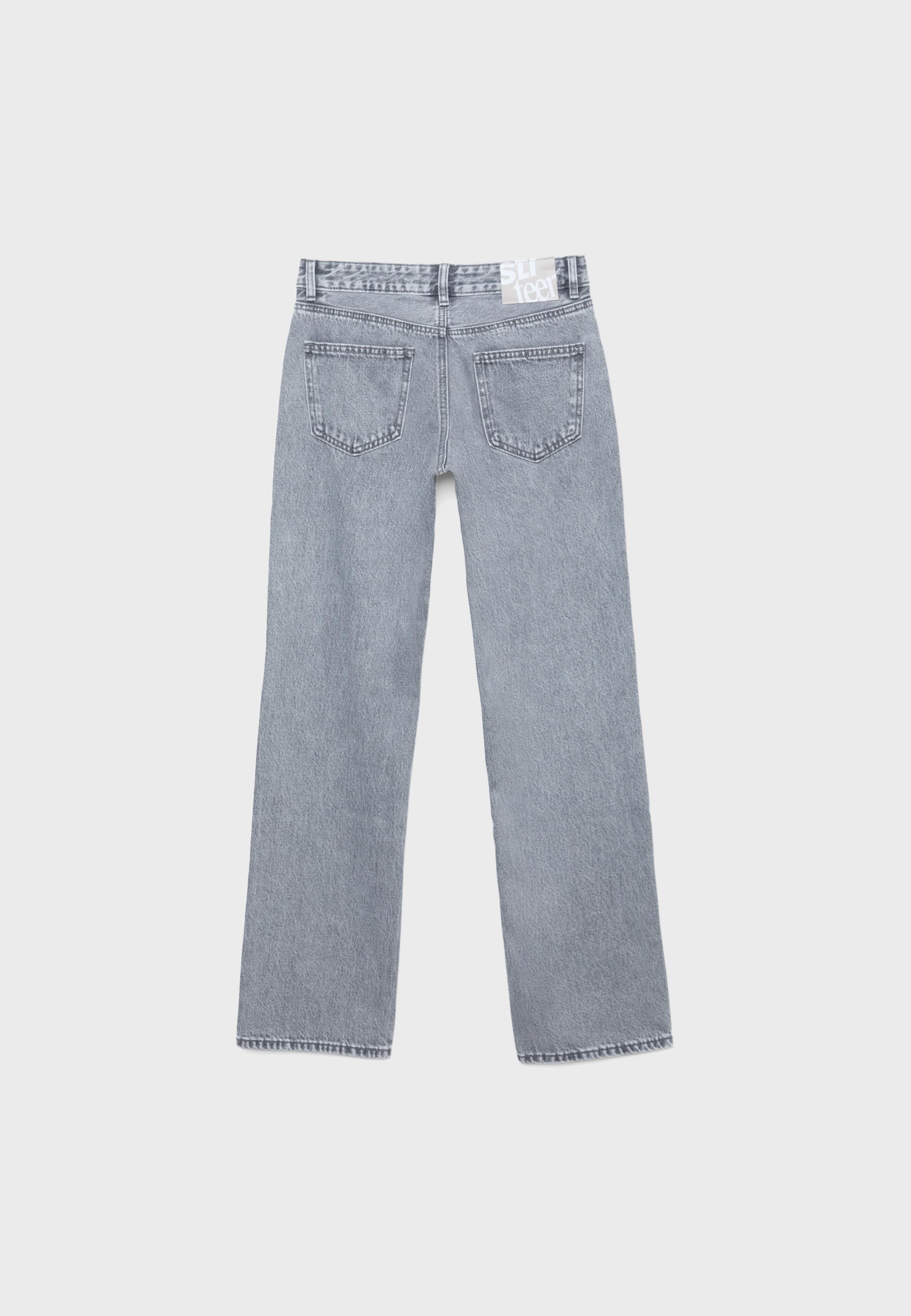 Düşük bel straight fit jean - Görsel 7