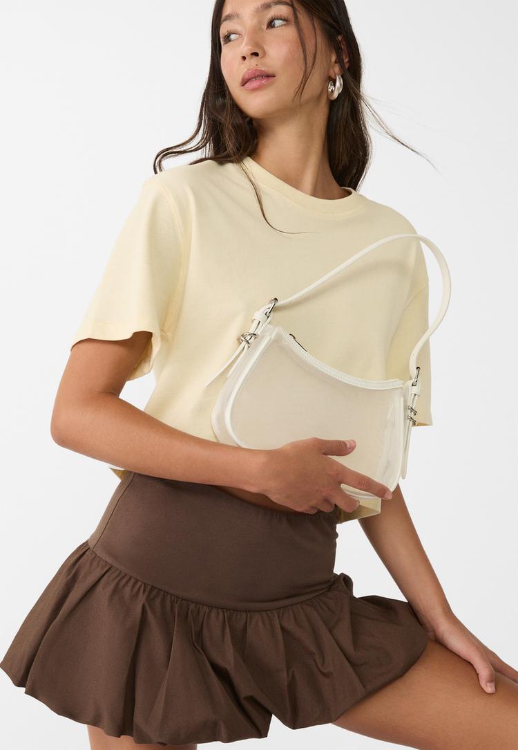 bolso hombro semitransparente rejilla