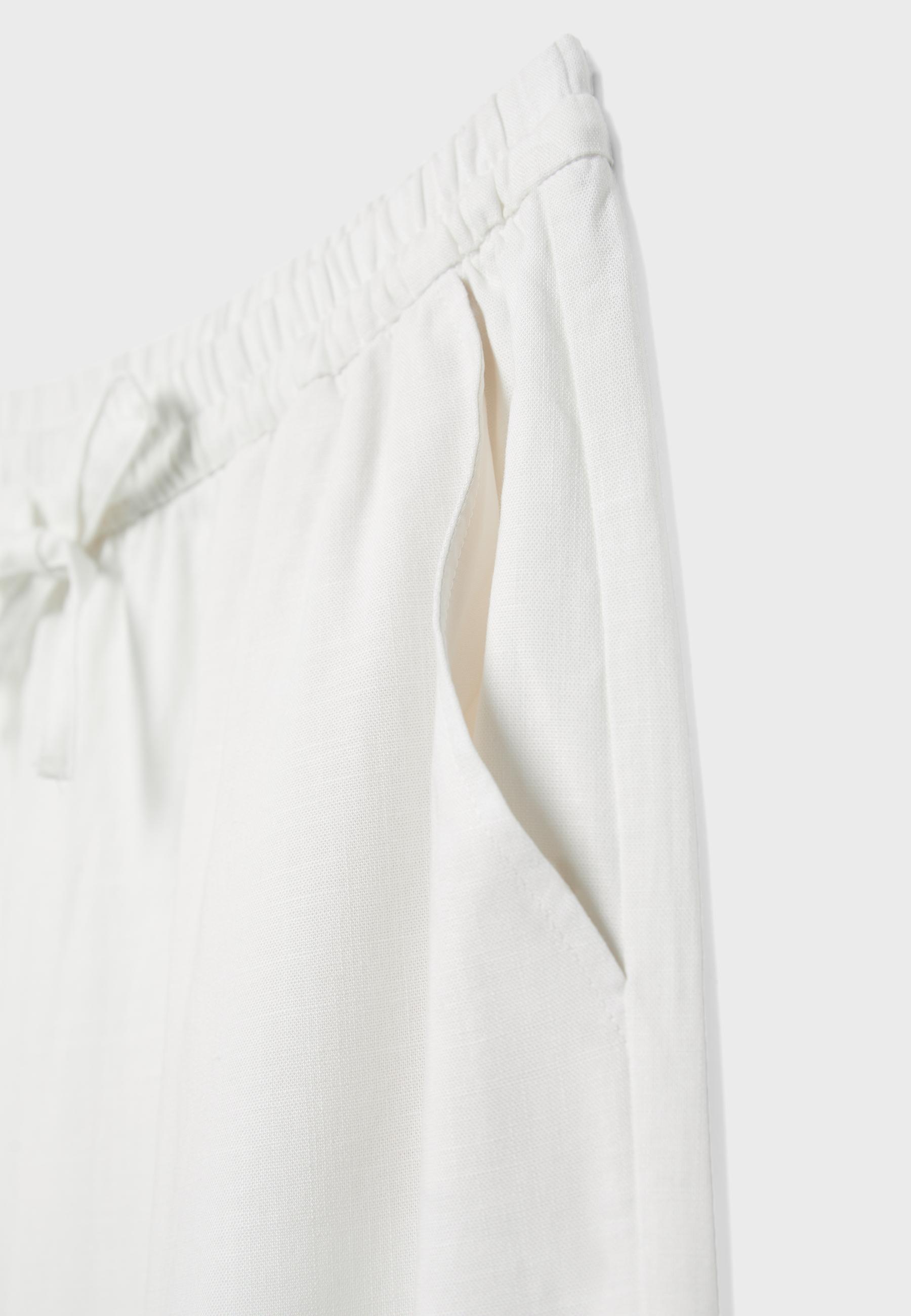 Stradivarius Keten efektli şalvar pantolon görsel 7