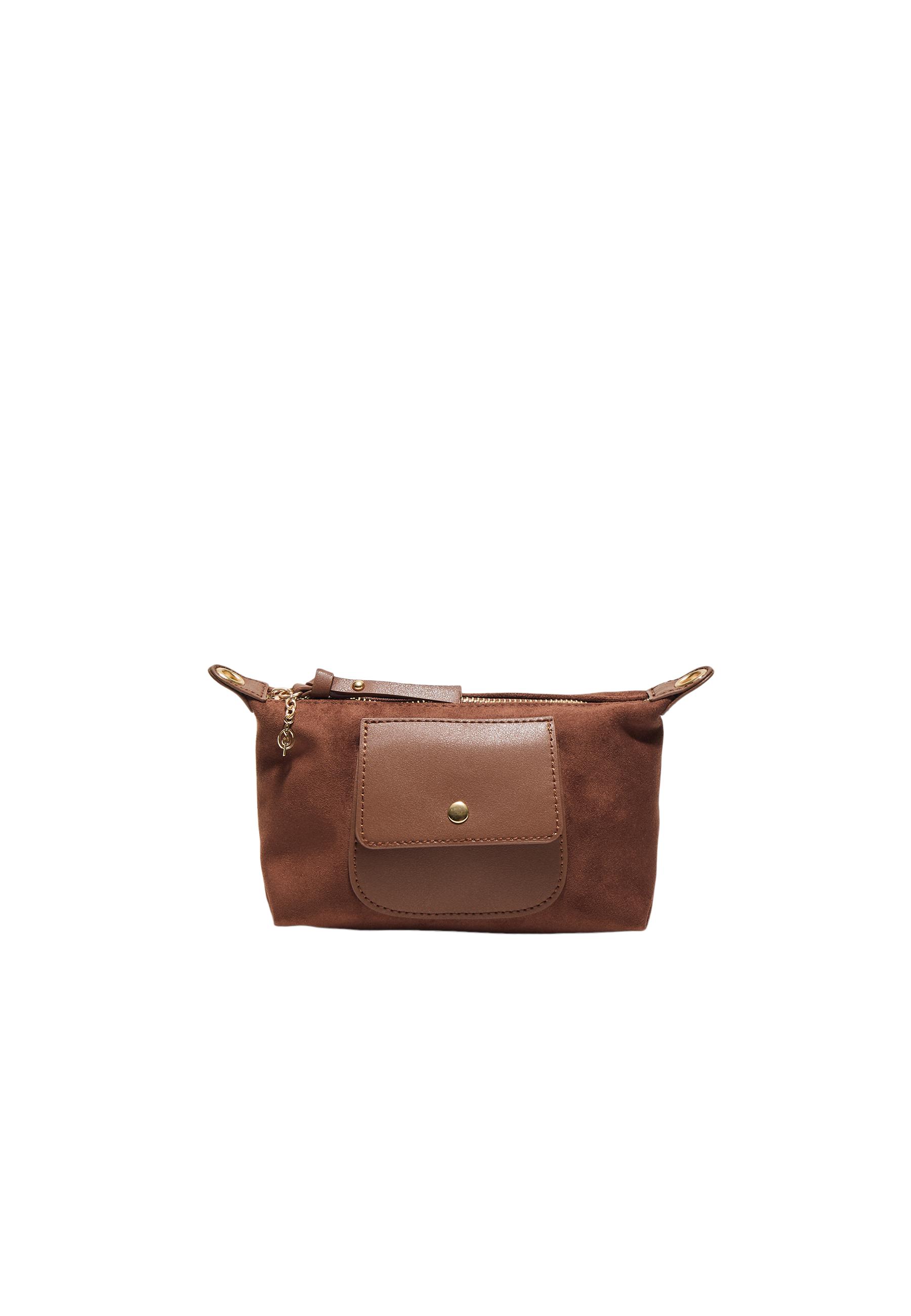 Contrast mini bag — Brown