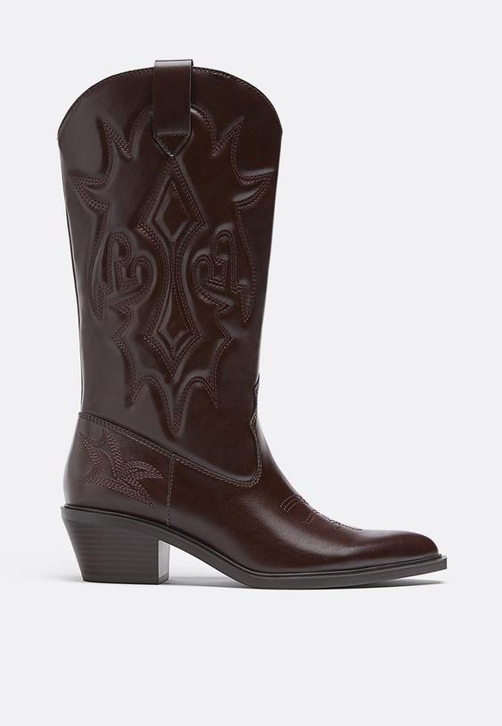 Bottes à talon style cowboy