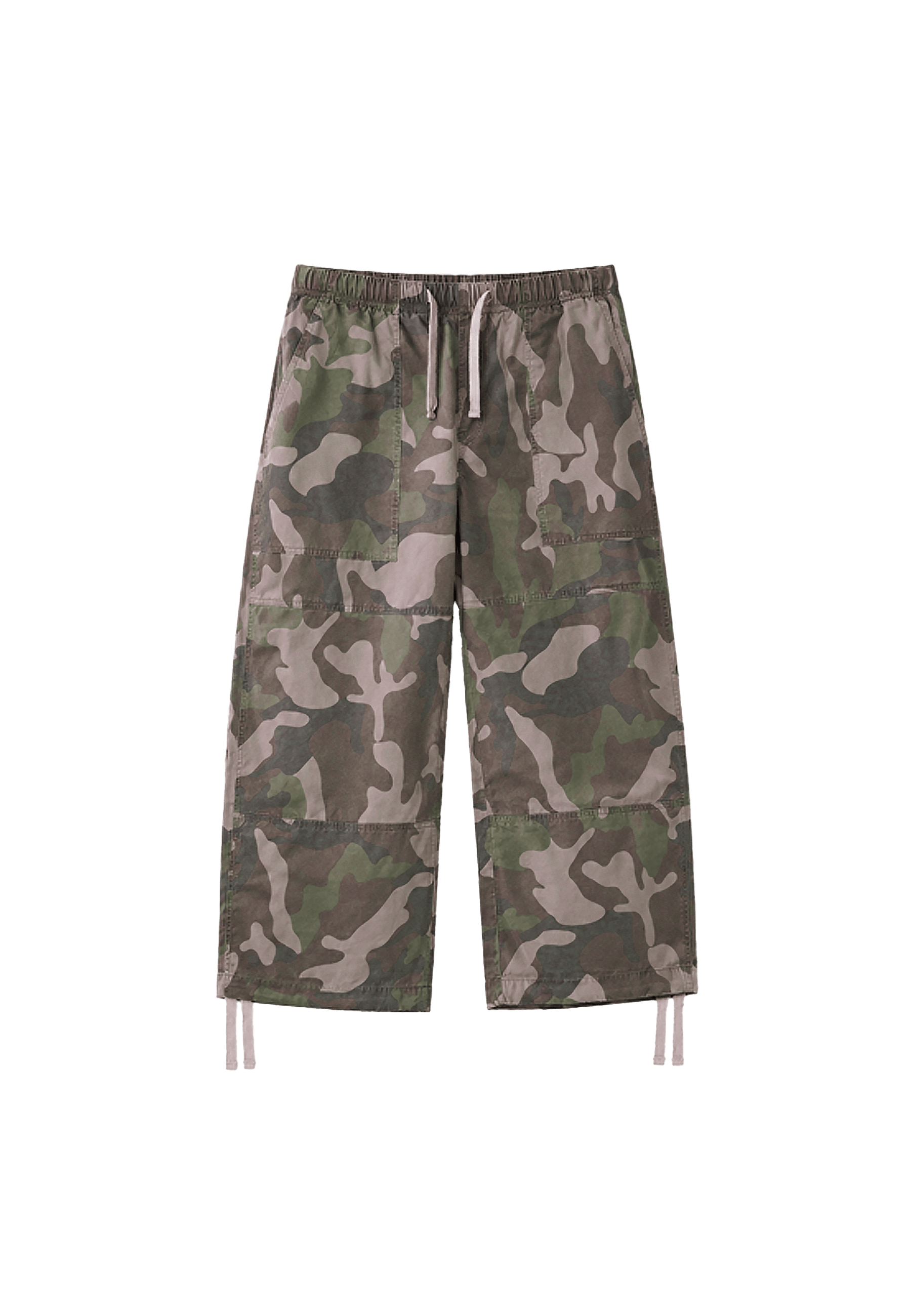 Printed relaxed fit Bermuda shorts — Khaki