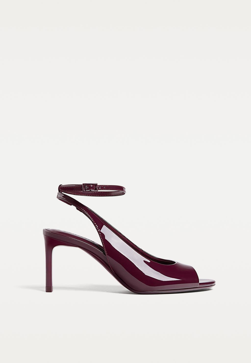 Zapato tacón punta abierta